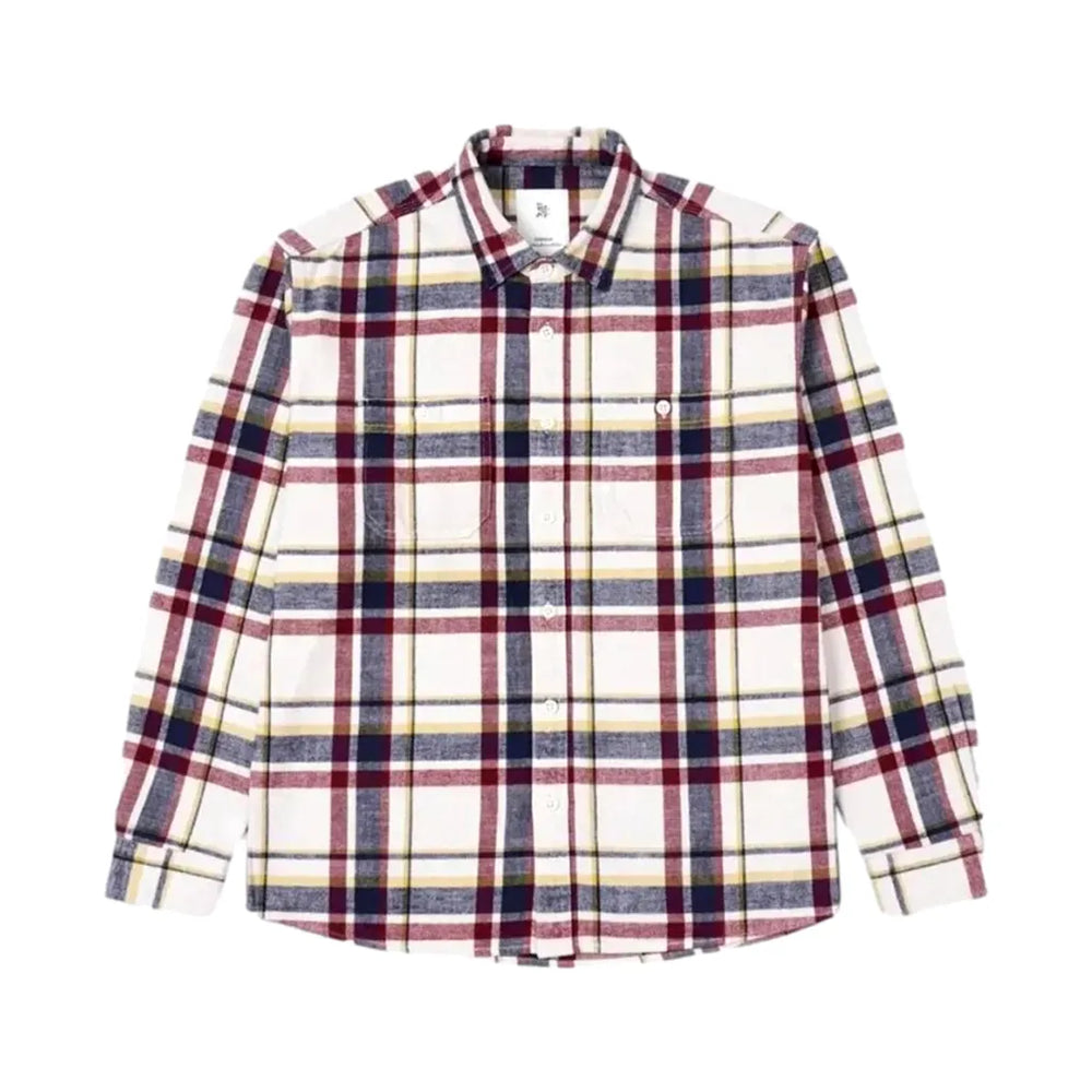 Stylish Checkered Jeans Shirt for Men - Red