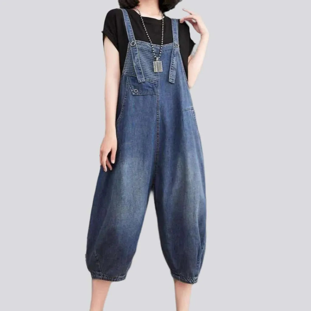 Baggy denim jumpsuit
 for ladies