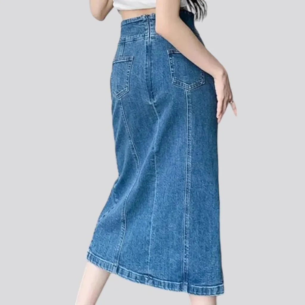 Embellished denim skirt
 for ladies