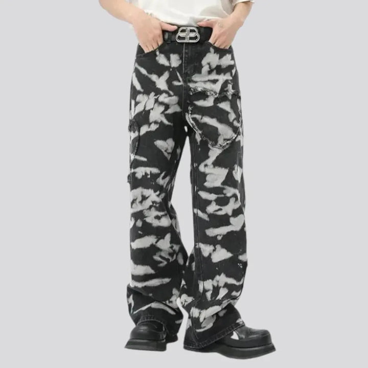 Camouflage fashion multi-color men's jeans