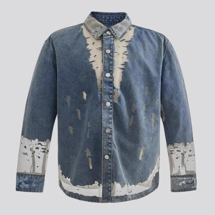 Vintage style men's denim shirt