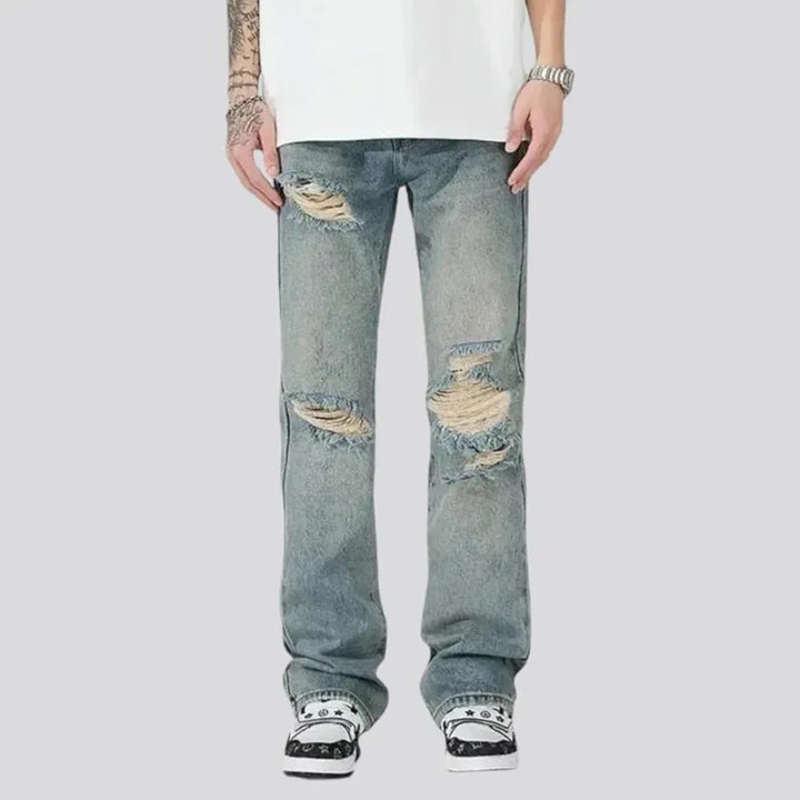 Mid rise loose men's jeans