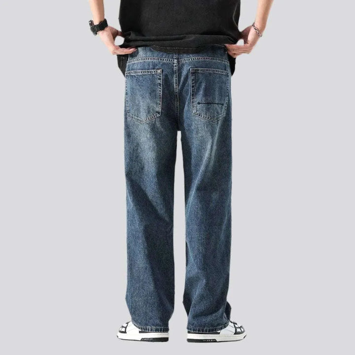 Baggy mid-waist jeans
 for men