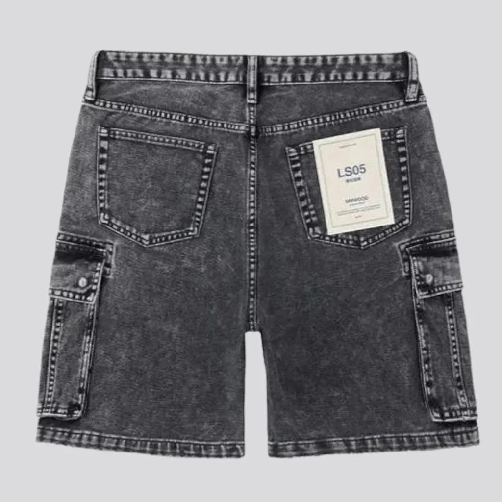 Cargo vintage men's jeans shorts
