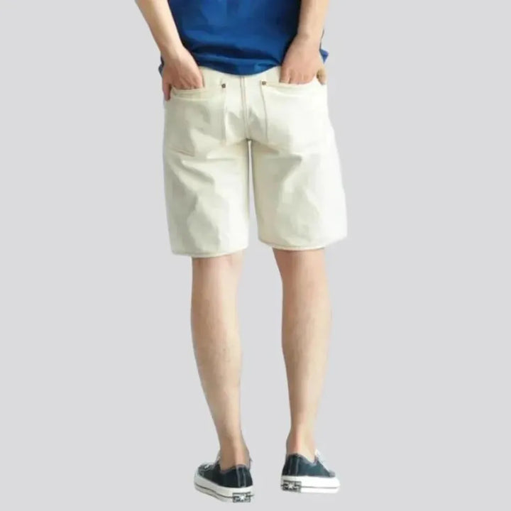 Monochrome men's denim shorts