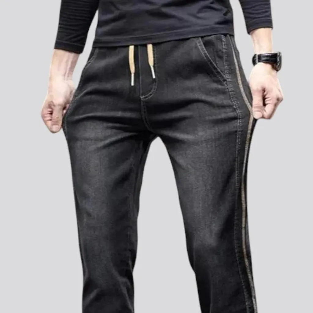 Stylish slim men's denim joggers