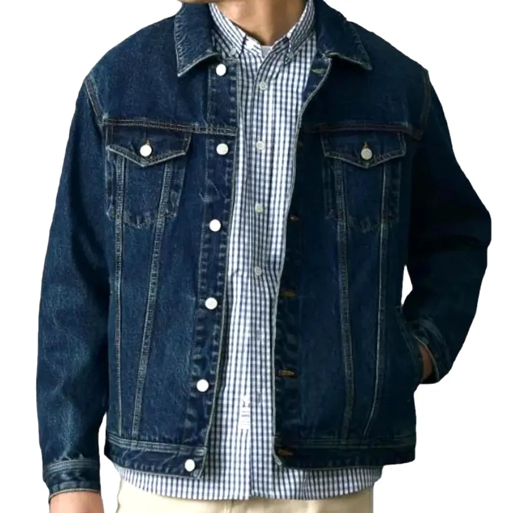 12oz stonewashed denim jacket for men