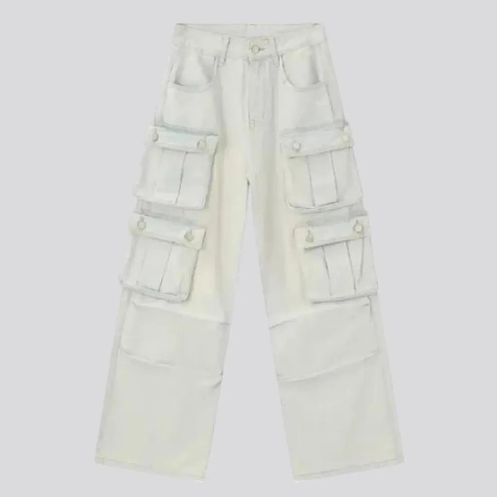 Boho street style cargo men's jeans