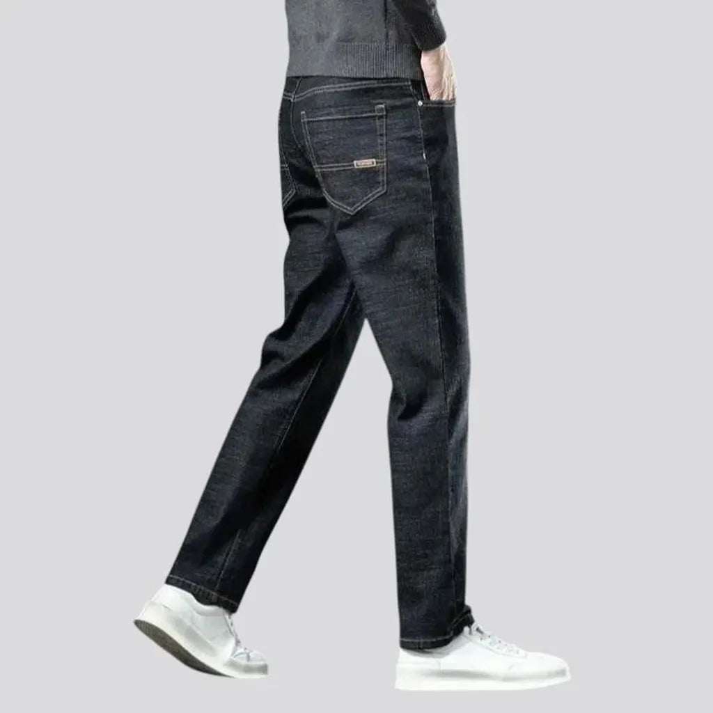 Narrowing elastic men's jeans