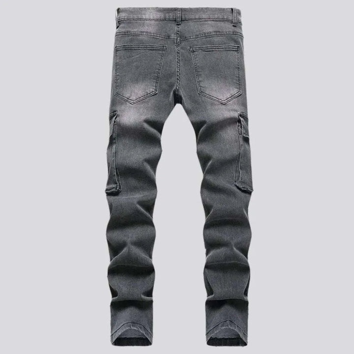 Grey men's skinny jeans