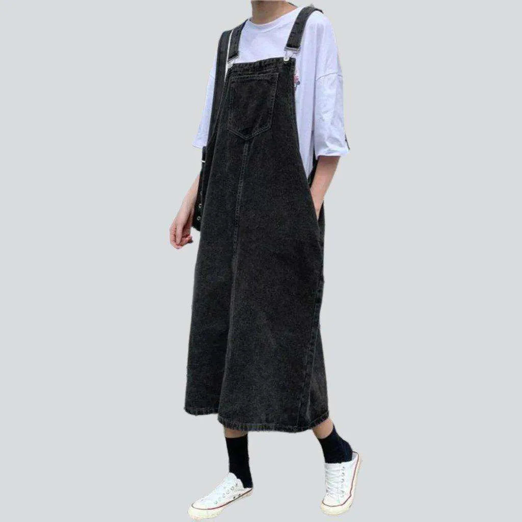 Long 90s style jean dress