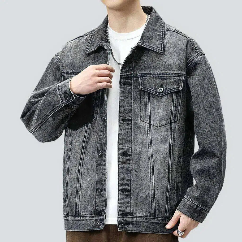 Vintage sanded denim jacket