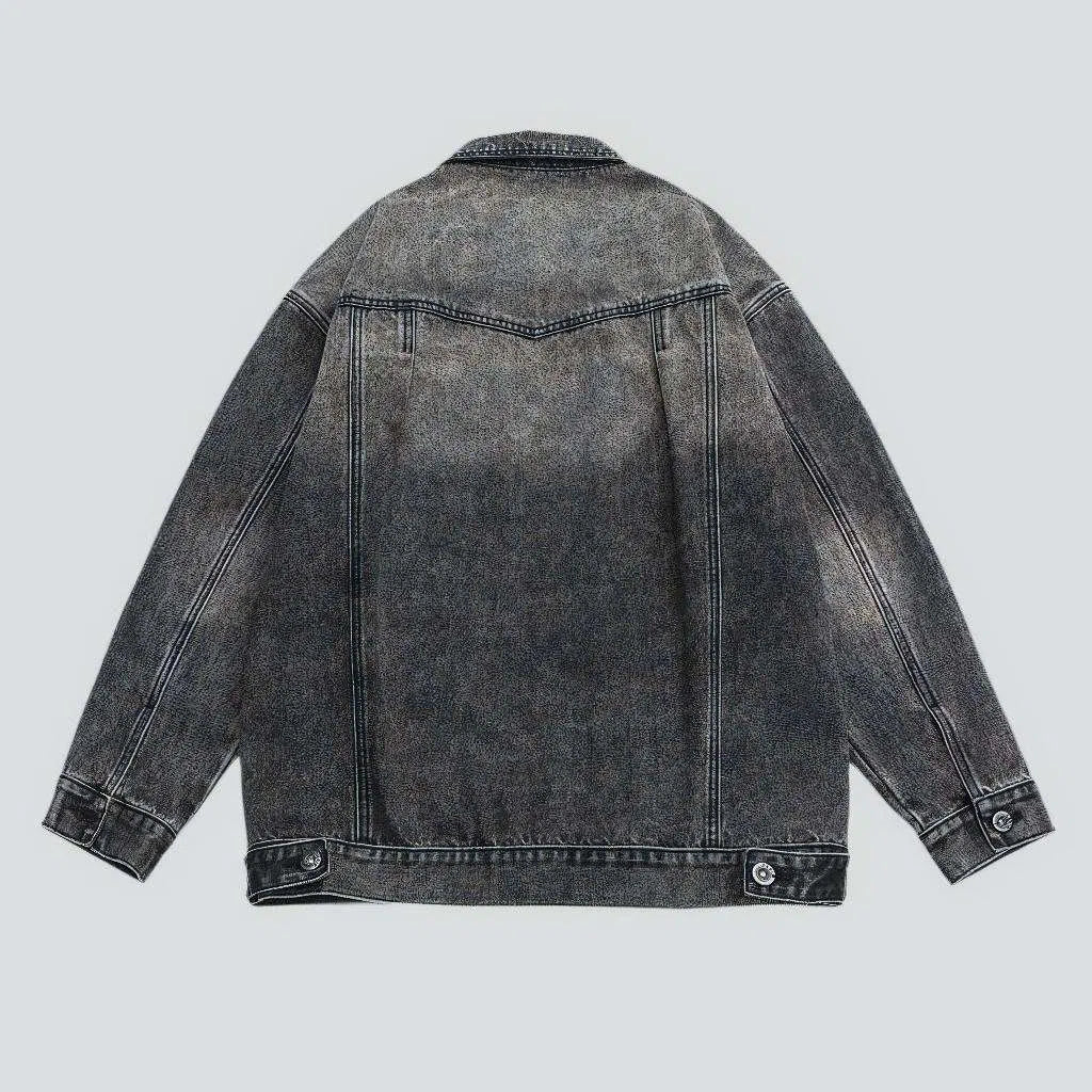 Vintage sanded denim jacket