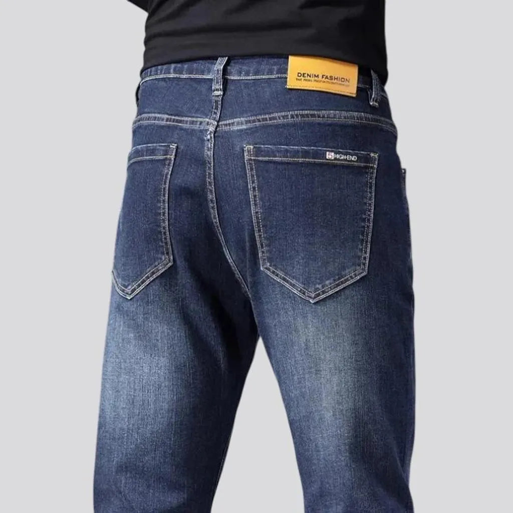 Classic tapered medium rise men's jeans