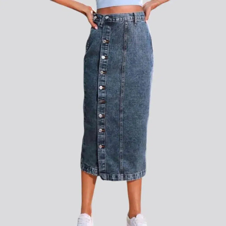 High-waist 90s denim skirt
 for women