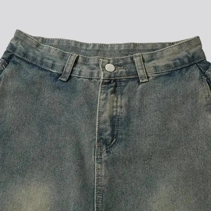 Distressed women's street jeans