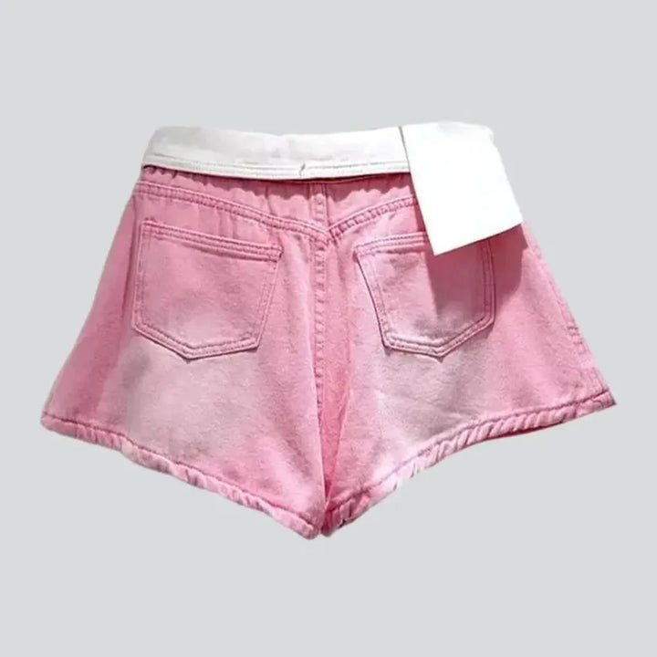 Vintage straight jean shorts
 for ladies