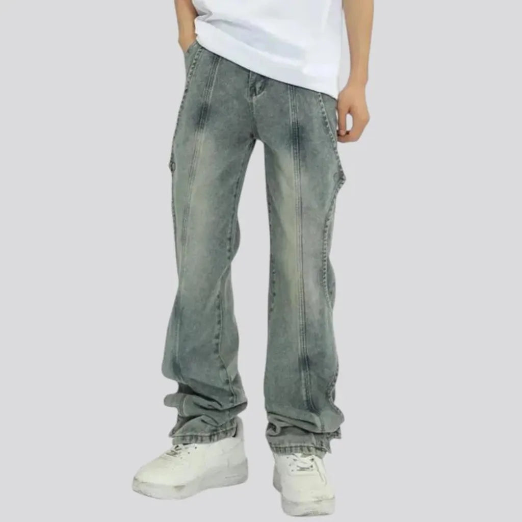 Loose fit high rise retro men's jeans