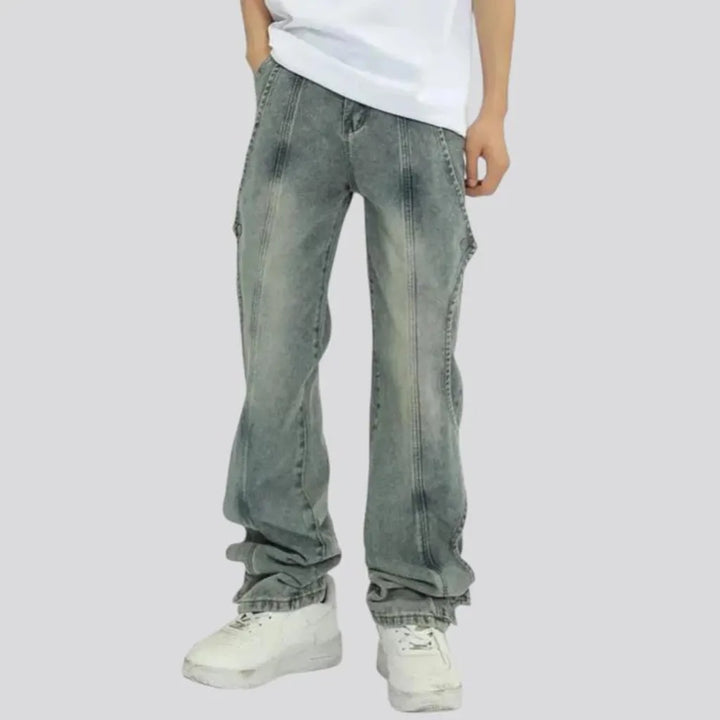 Loose fit high rise retro men's jeans