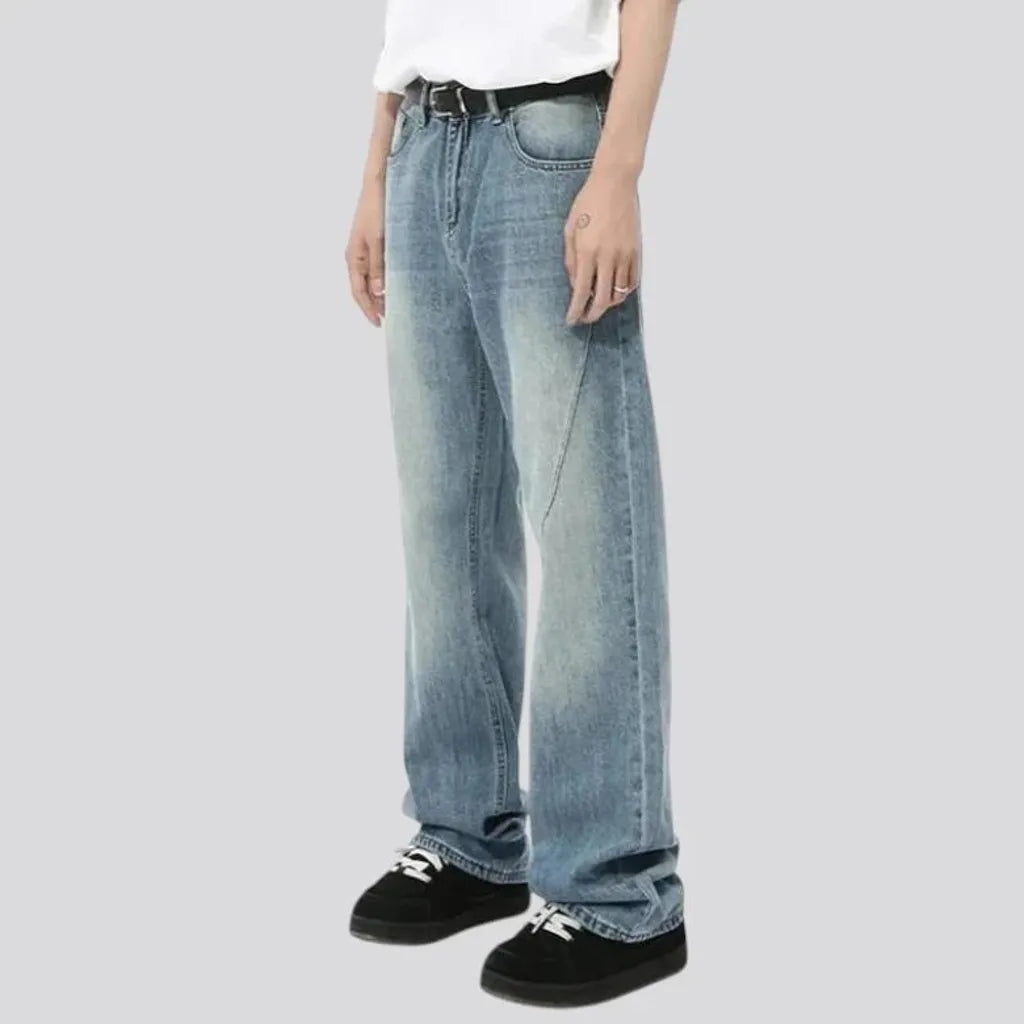 Baggy mid-rise men's jeans