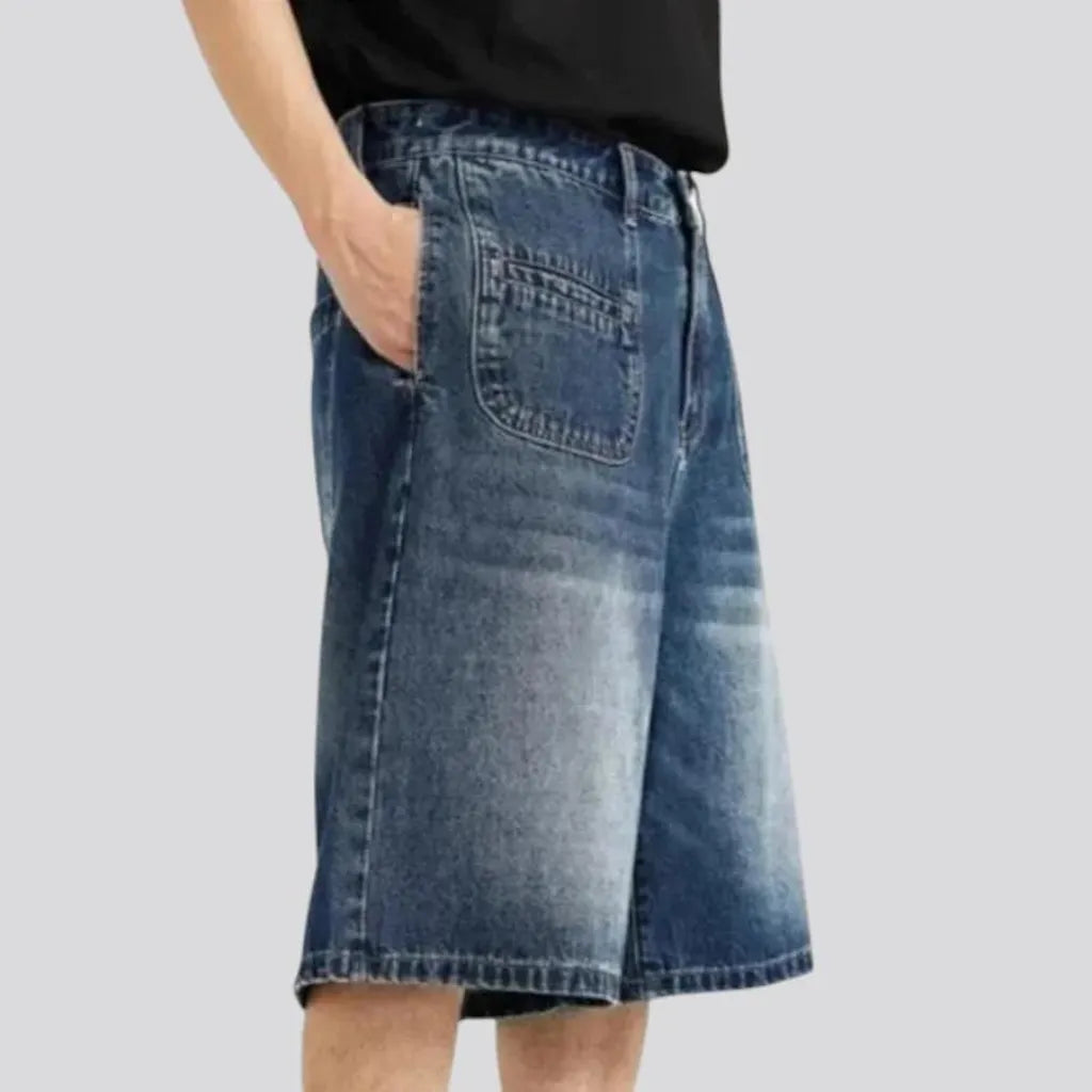 Comfortable men's denim shorts