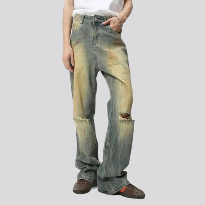 Y2k floor-length jeans
 for men