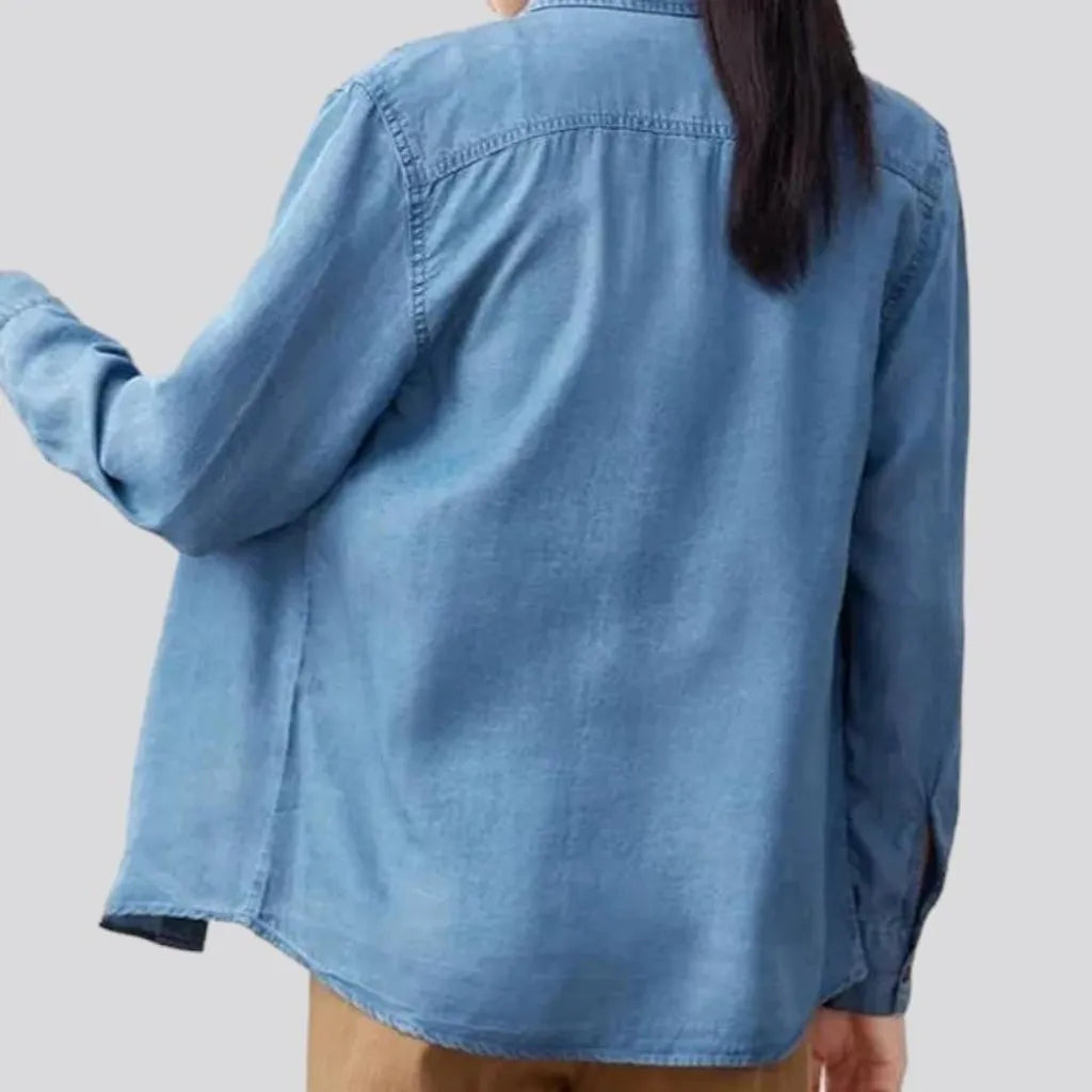 90s regular jean shirt
 for women