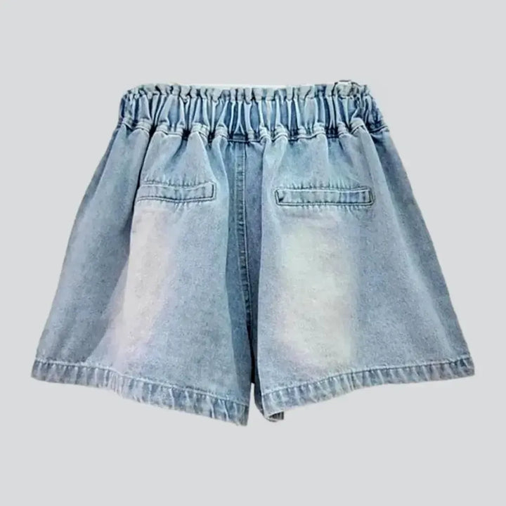 Y2k embellished women's jean shorts