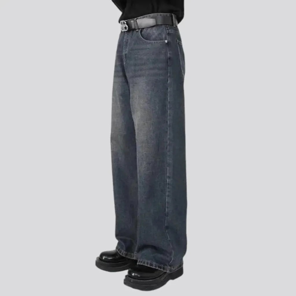 Mid rise baggy-fit men's jeans