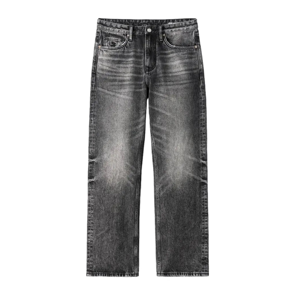 Grunge Style Vintage Whiskered Men's Jeans - Grey