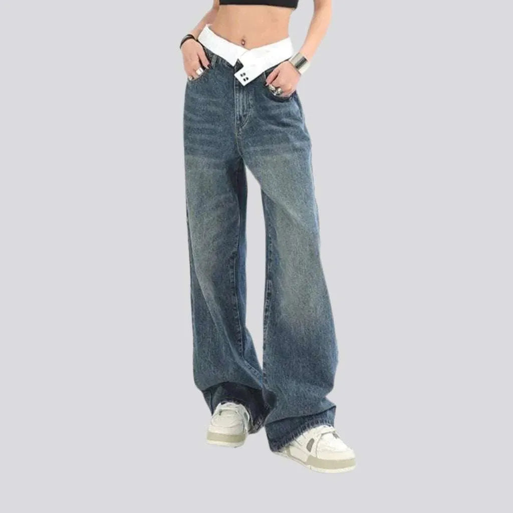 High-waist baggy jeans
 for women