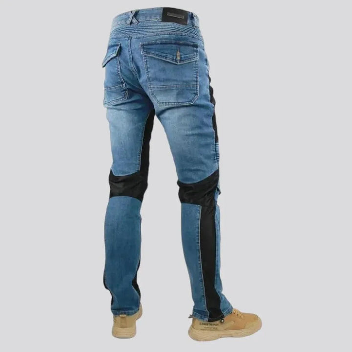 Super heavyweight men's moto jeans