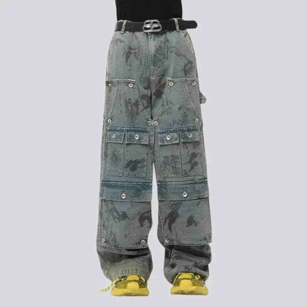 Mid rise retro baggy men's jeans