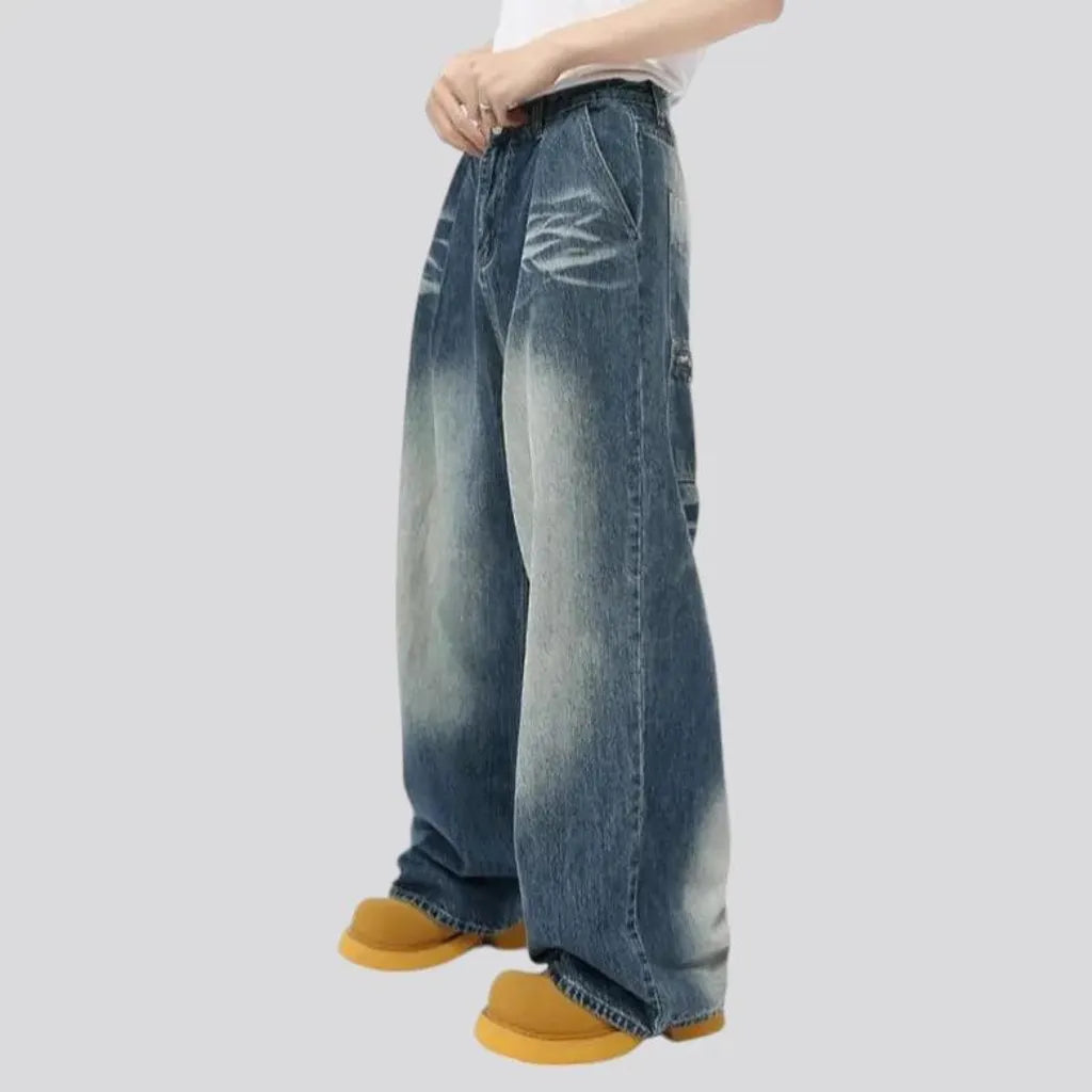 Boho baggy men's jeans