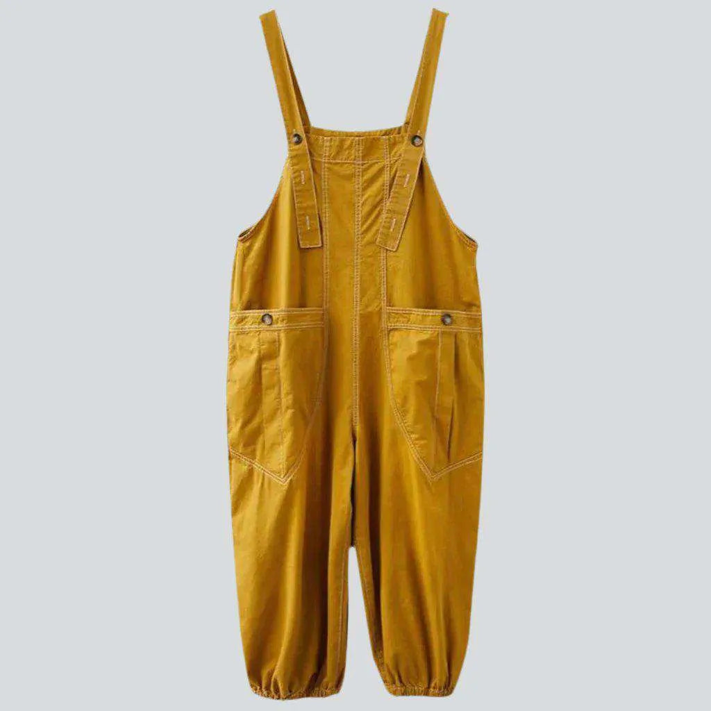 Roomy pocket stylish denim jumpsuit