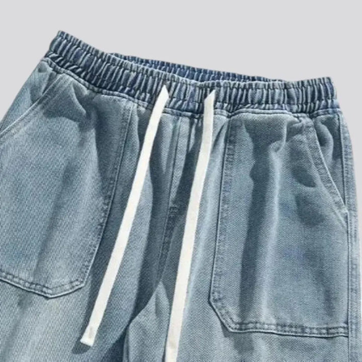 Faded vintage baggy men's jeans joggers