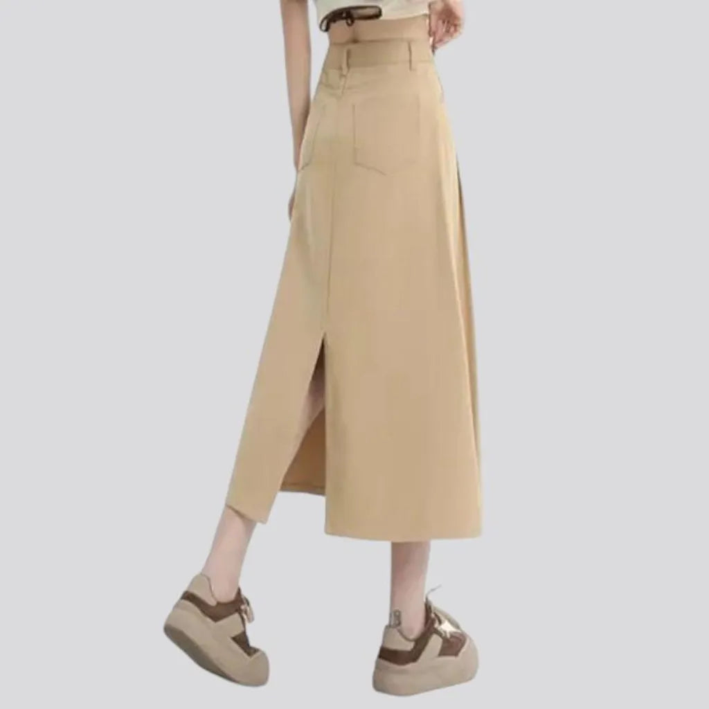 A-line women's jeans skirt