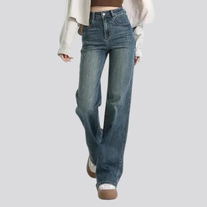 High-rise stylish jeans for women