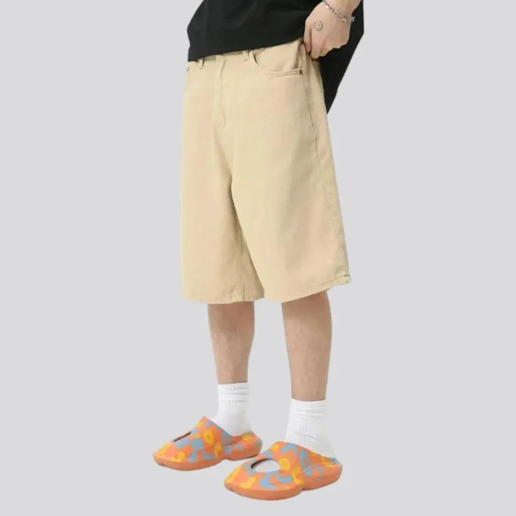 Color jean shorts
 for men