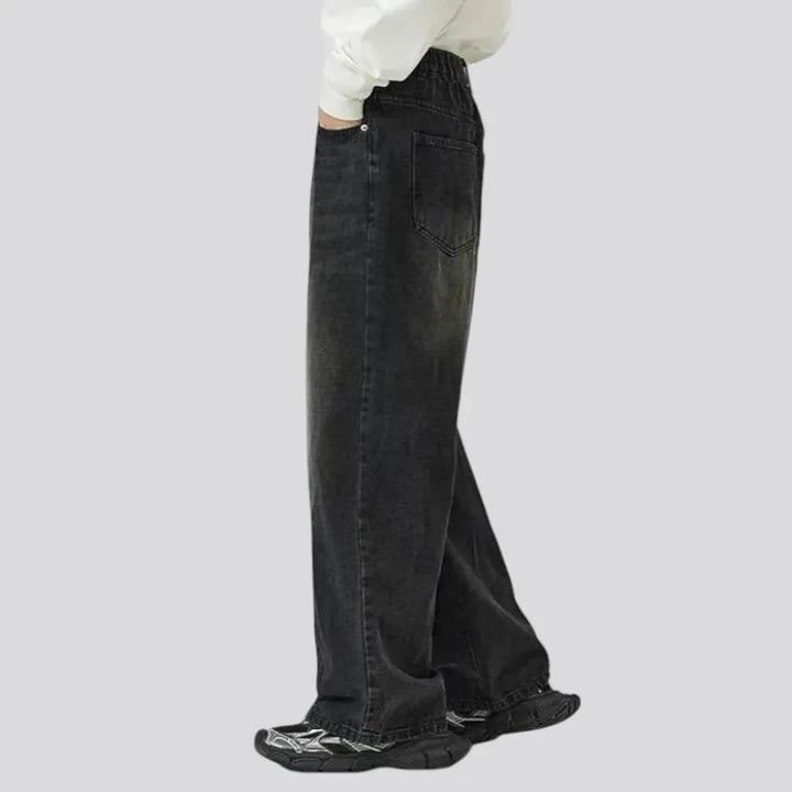 Stonewashed light vintage men's jeans