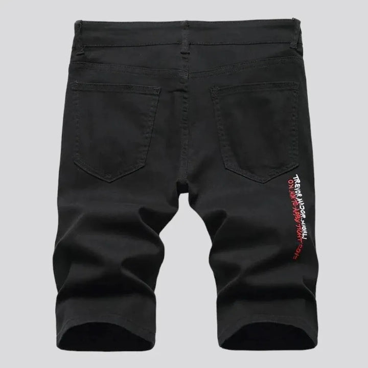 Distressed denim shorts
 for men