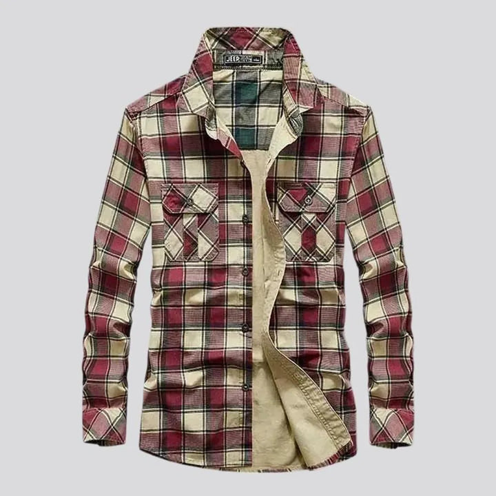 Boho men's denim shirt