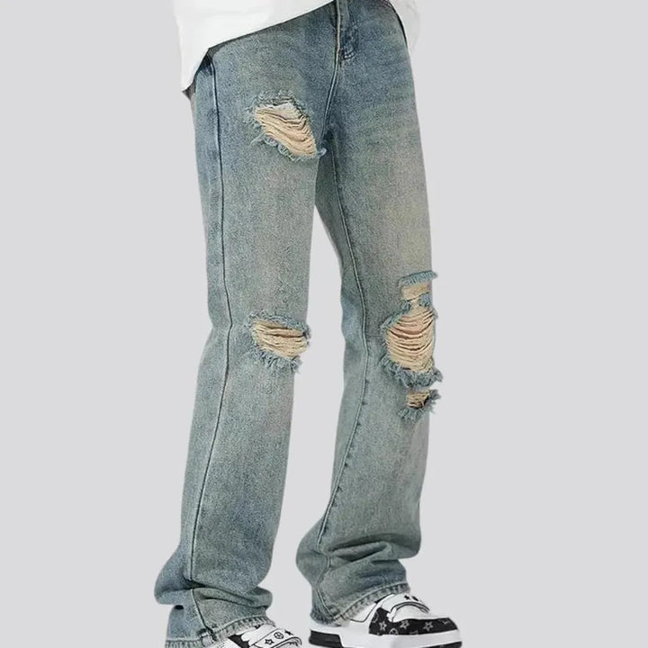 Mid rise loose men's jeans