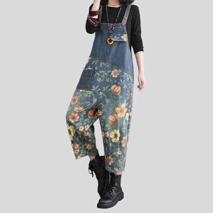 Light-wash y2k denim jumpsuit
 for women