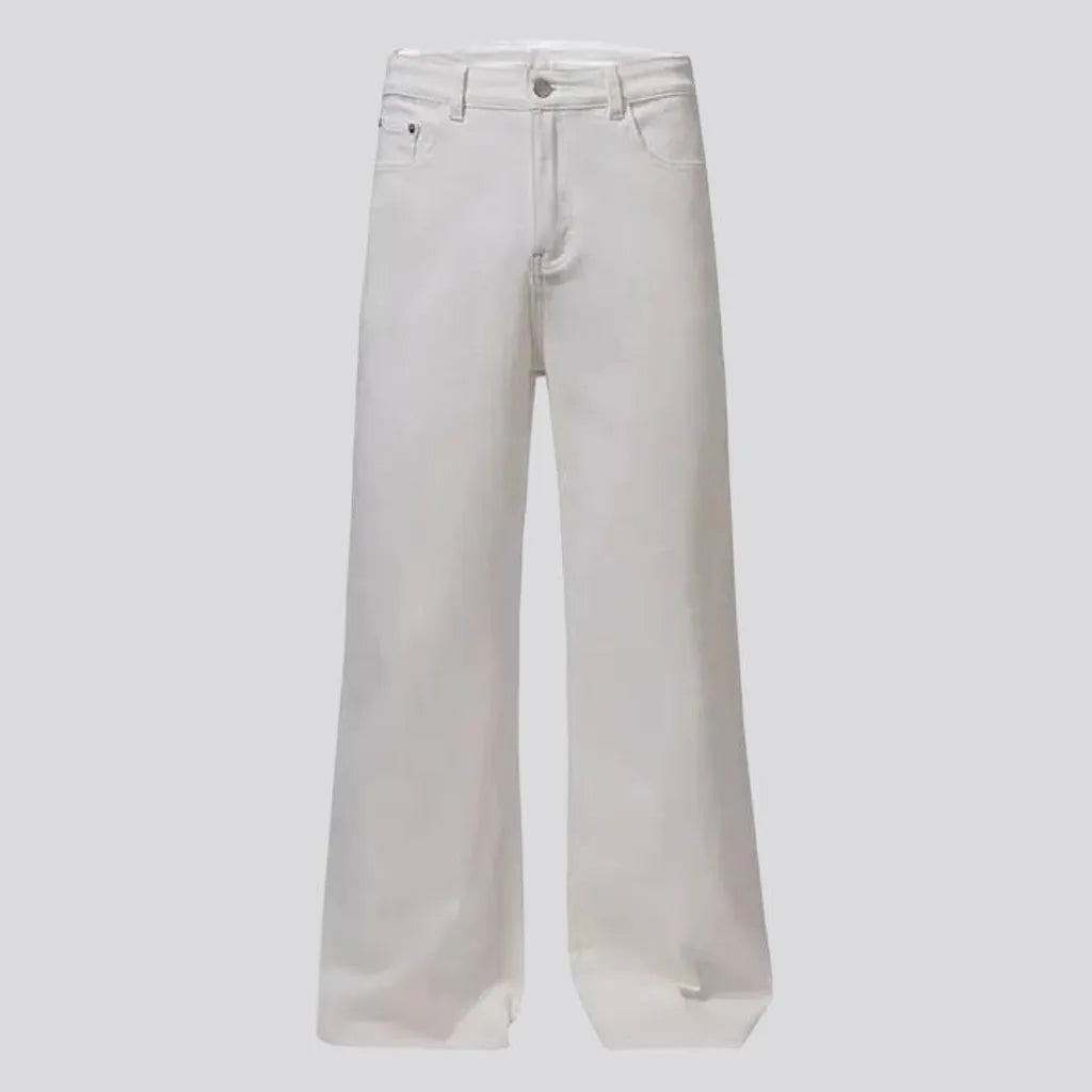 Mid-waist loose men's jeans