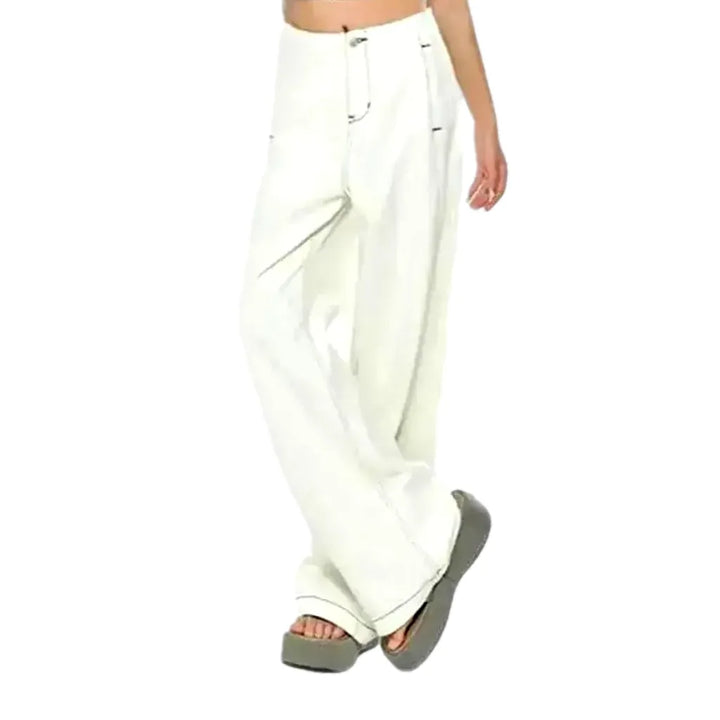 High Rise Women's Jean Pants - White