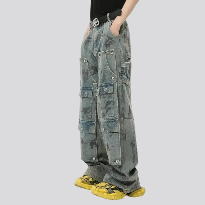 Mid rise retro baggy men's jeans