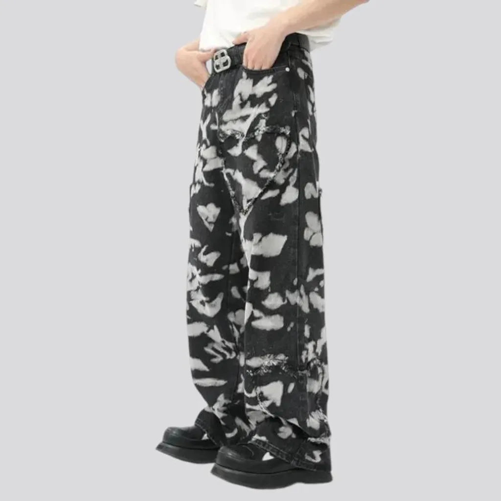 Camouflage fashion multi-color men's jeans