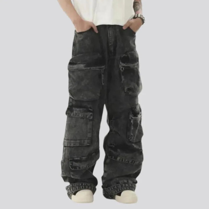 Cargo zipper y2k style men's jeans