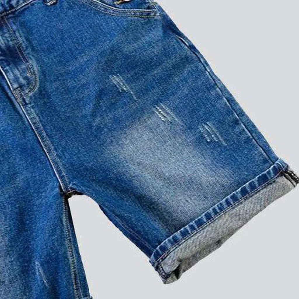 Men's jeans overall shorts